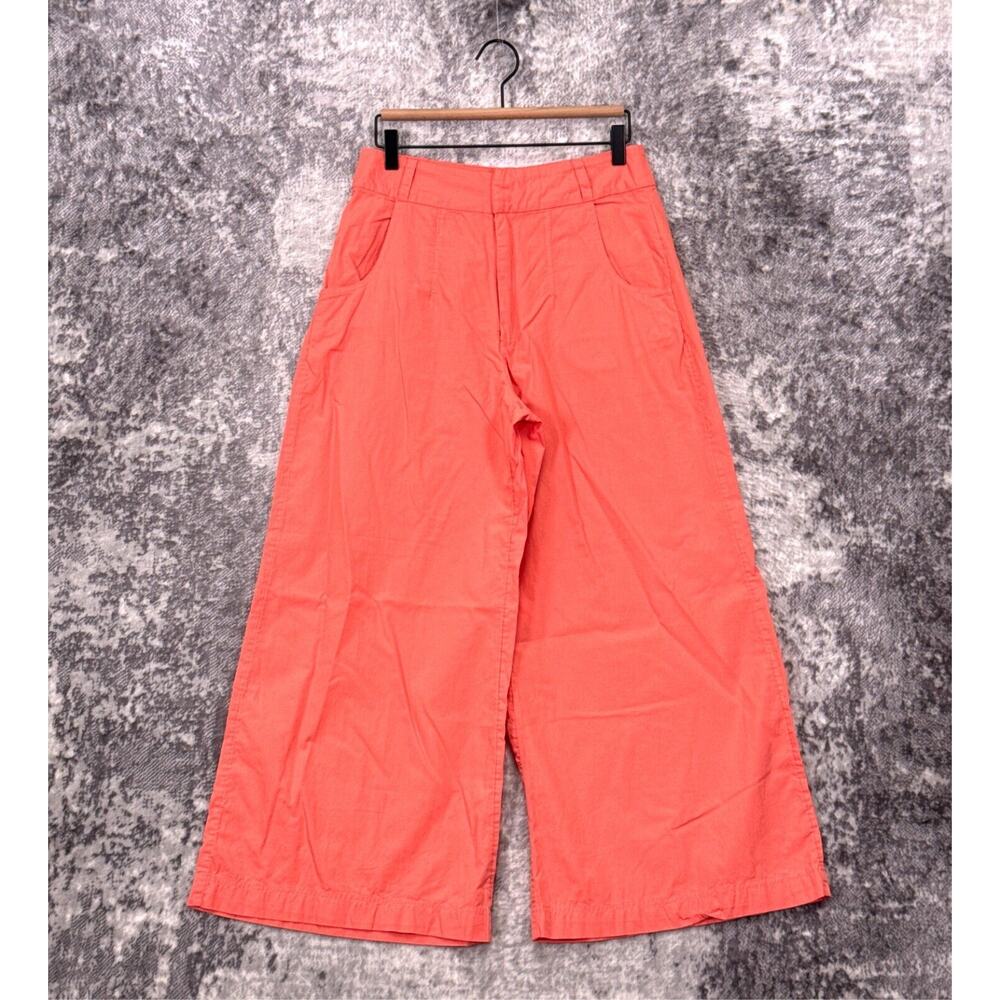 Free People Menorca Solid Cropped Pants Coral size 8